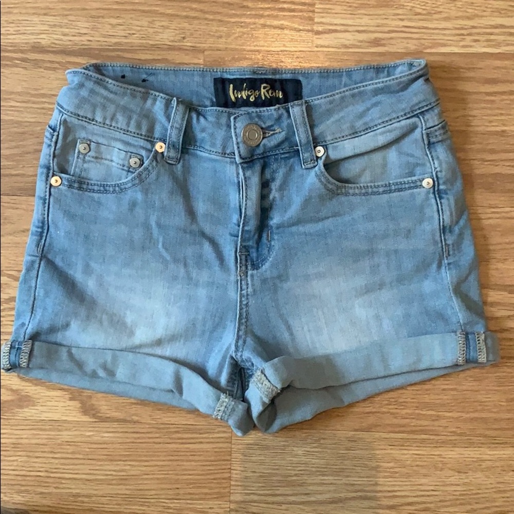 Jean shorts.